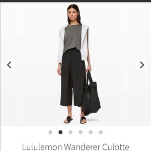 Lululemon Wanderer Cullotte, Black, 8